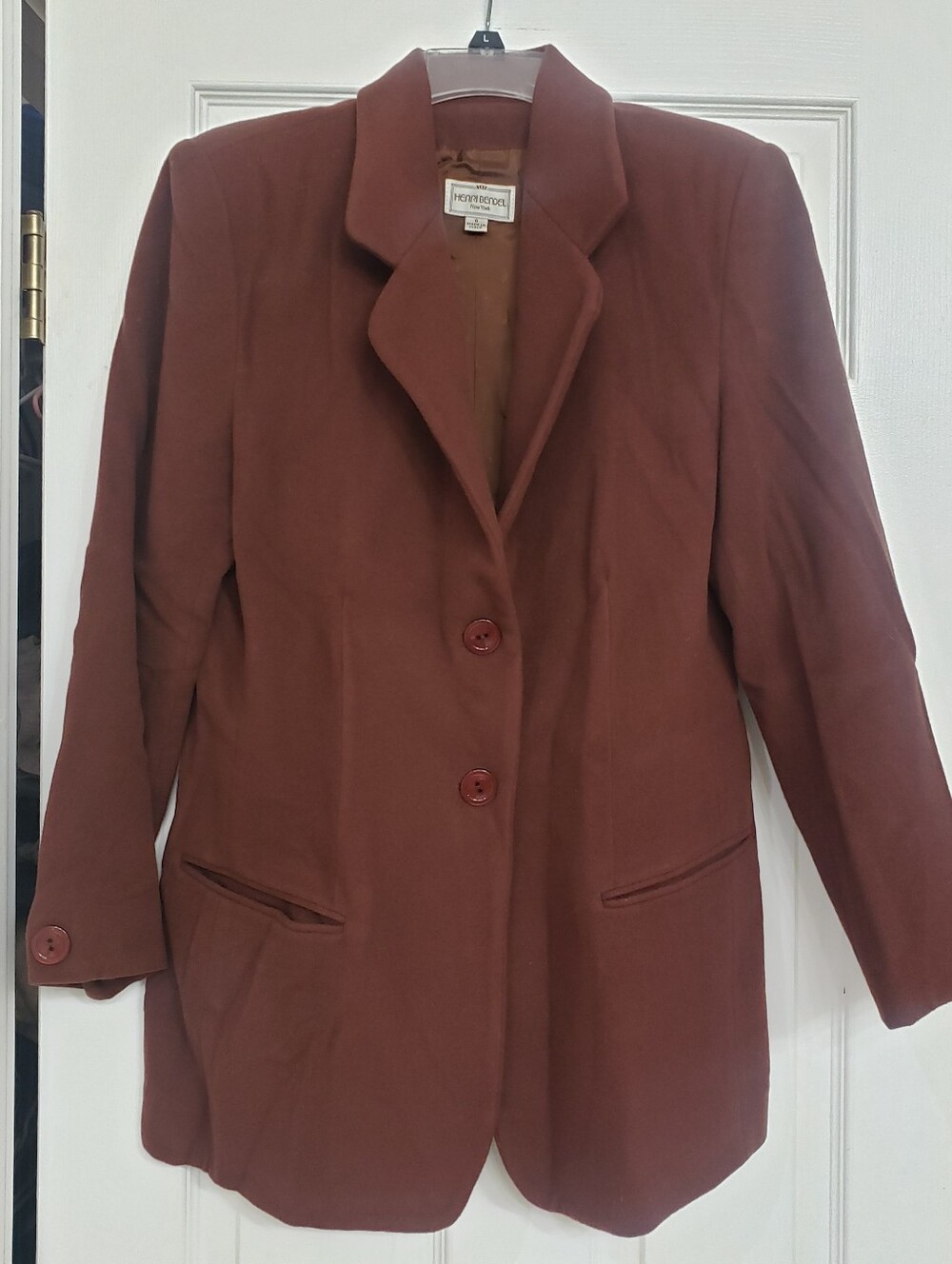 Vintage Henri Bendel Lambswool Cashmere Blend Blazer Sport Coat